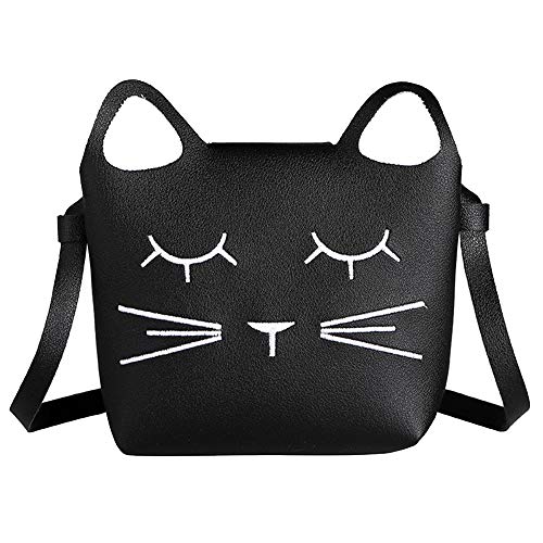 whatUneed Süße kleine Mädchen Umhängetasche Handtasche, Prinzessin Mini Taschen, Katze Cross Body Messenger Bag von whatUneed