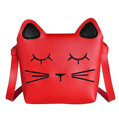 Süße kleine Mädchen Umhängetasche Handtasche, Prinzessin Mini Taschen, Katze Cross Body Messenger Bag von whatUneed