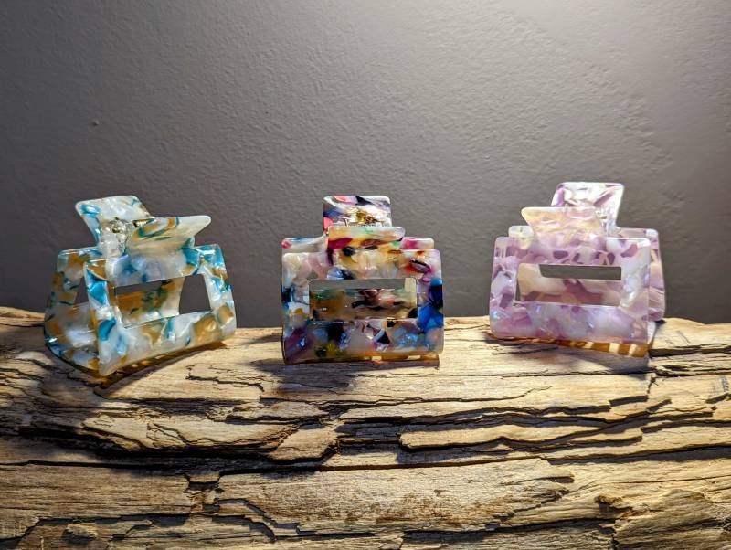 Haarklammern Quadratisch, Haarclips von whatabunscrunchies