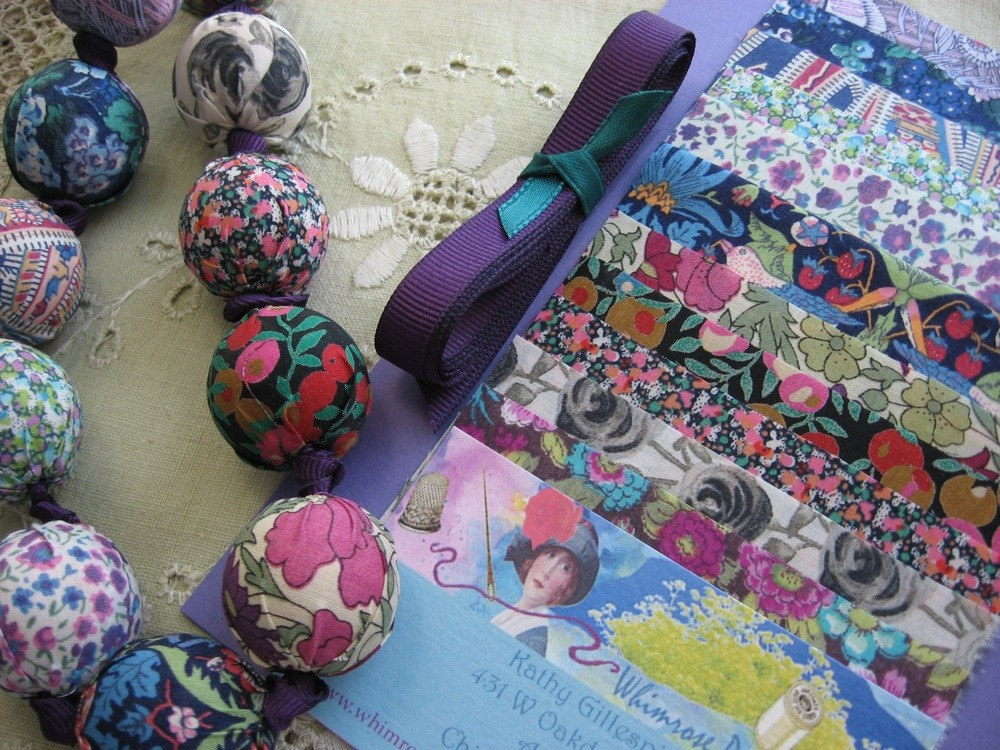 Liberty Of London Stoffperlen Halskette Diy Kit Liberty Of London Stoffperlen Halskette Diy Kit von whimrose