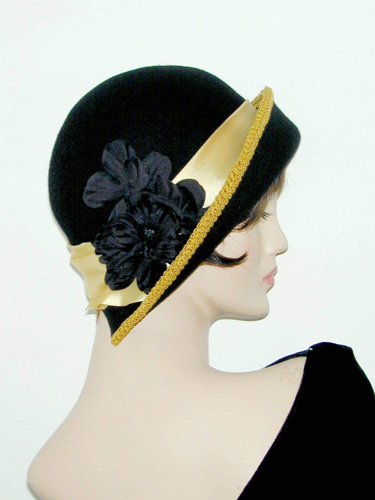 1920Er Jahre Woll Cloche Hat Wandelbare Downton Abtei Stil 1920Er Jahre Woll Cloche Hat Wandelbare Downton Abtei Stil von whimsandbrims