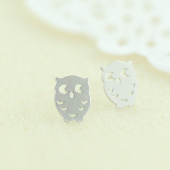 Eule Ohrstecker. Baby Ohrstecker in Silber. Silber Owl Post Ohrringe. Süße Geschenke Für Sie Eule Ohrstecker. Baby Ohrstecker in Silber. Silber Owl Post Ohrringe. Süße Geschenke Für Sie von whimsyandmagic