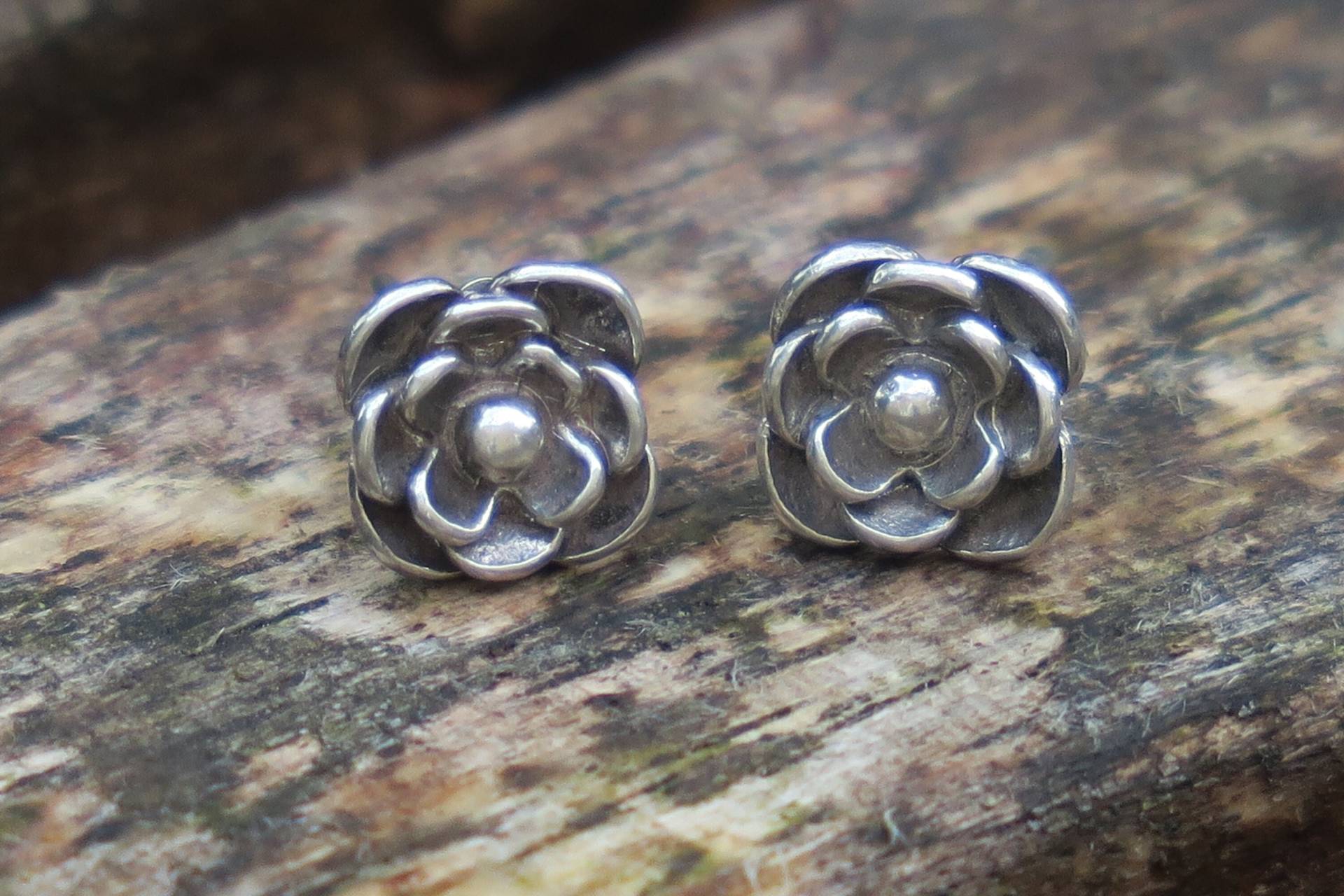 Blumen Ohrstecker Sterling Silber Blumenschmuck Blumen Ohrstecker Sterling Silber Blumenschmuck von whiteamberstudio