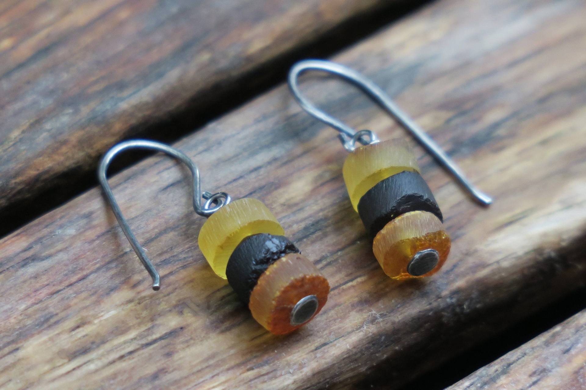 Rohe Bernstein Ohrringe Sterling Silber Handgefertigter Schmuck Rohe Bernstein Ohrringe Sterling Silber Handgefertigter Schmuck von whiteamberstudio