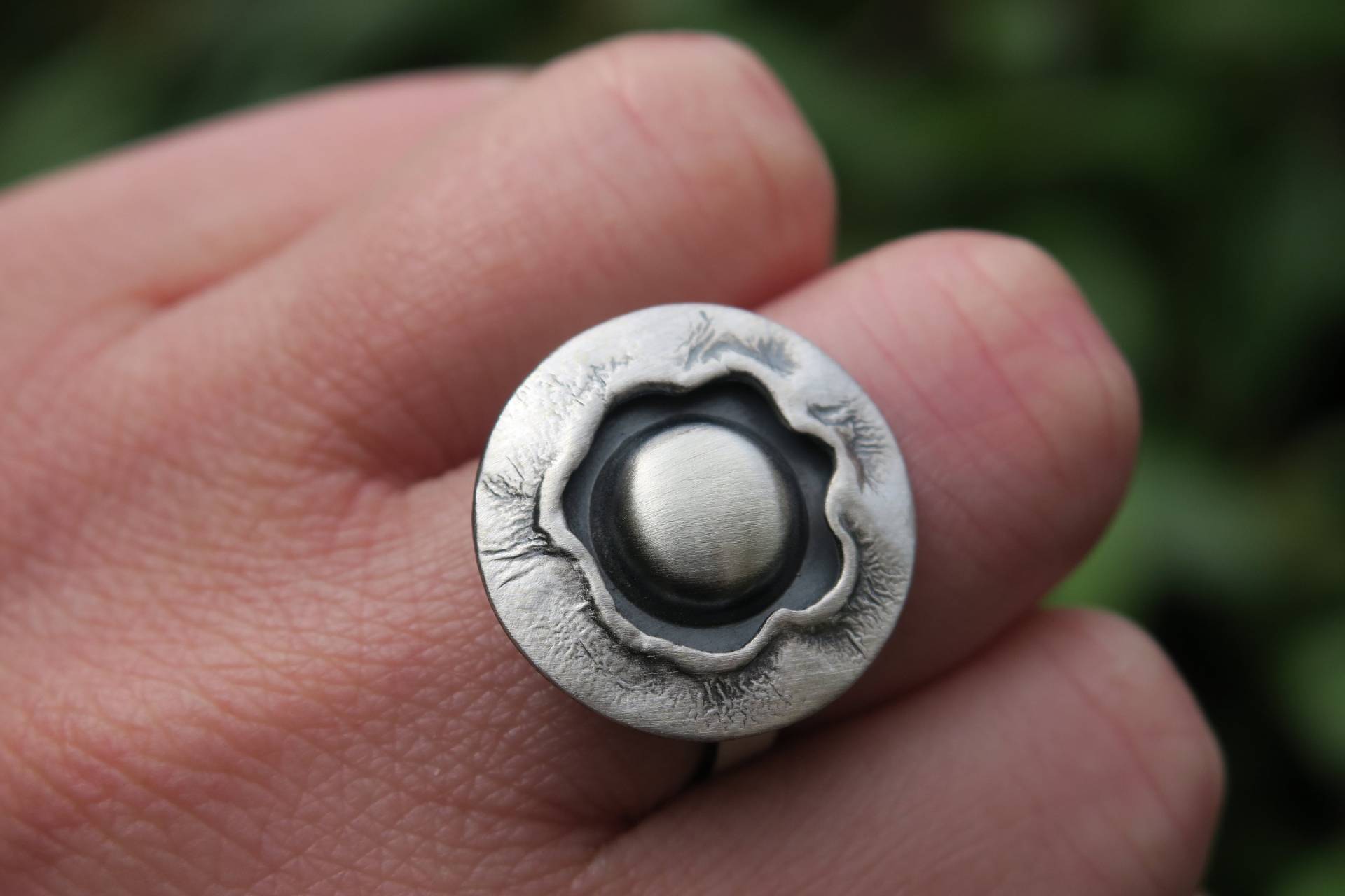 Verstellbarer Sterling Silber Ring Natur Blumen Verstellbarer Sterling Silber Ring Natur Blumen von whiteamberstudio