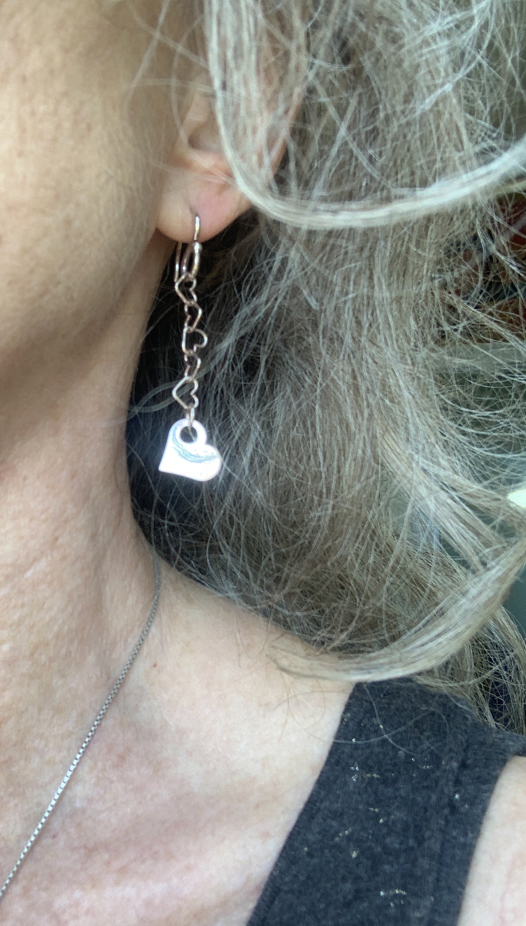 Designer Sterling Silber Herz Ohrringe Dangle Italien von whitebirch