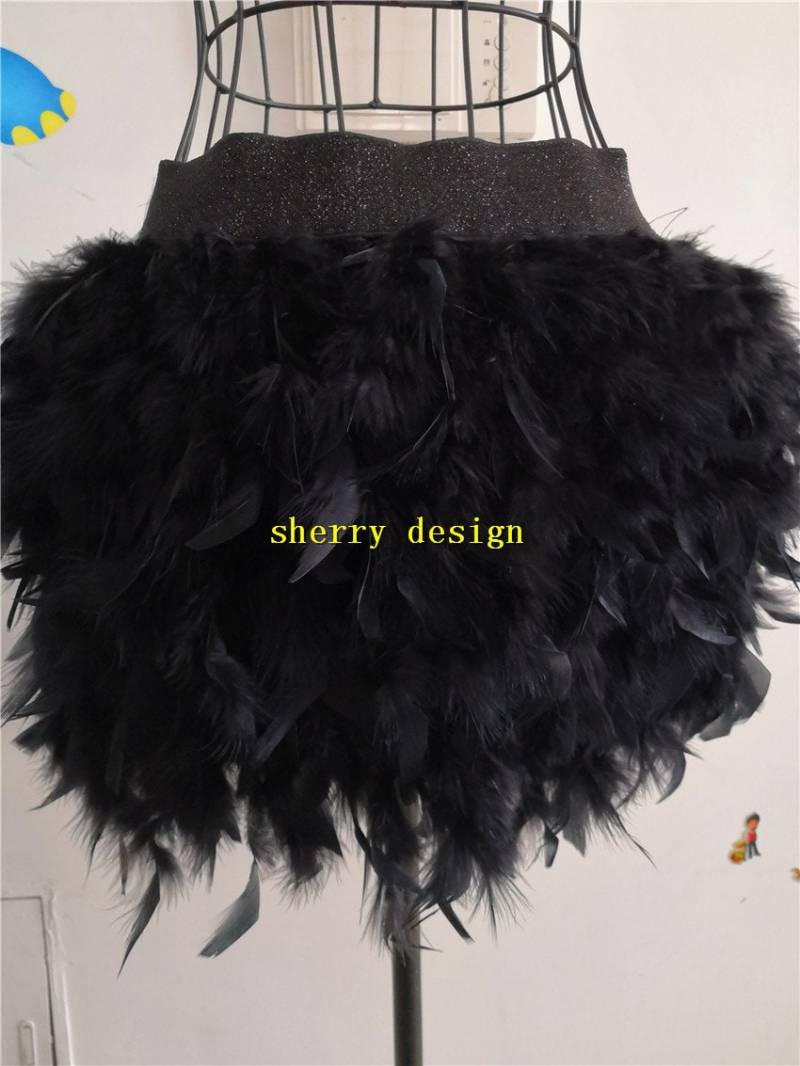 30 Farben Schwarz Hüftlänge Gerader Federrock Für Tanzkleidung Partykleid 30 Farben Schwarz Hüftlänge Gerader Federrock Für Tanzkleidung Partykleid von wholesalefeather