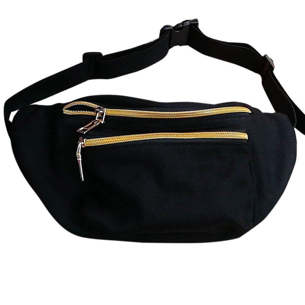 Bauchtaschen Für Frauen | Schwarze Bauchtasche Schwarz Und Gold Canvas Frau Bauchtaschen Für Frauen | Schwarze Bauchtasche Schwarz Und Gold Canvas Frau von whosyourfanny