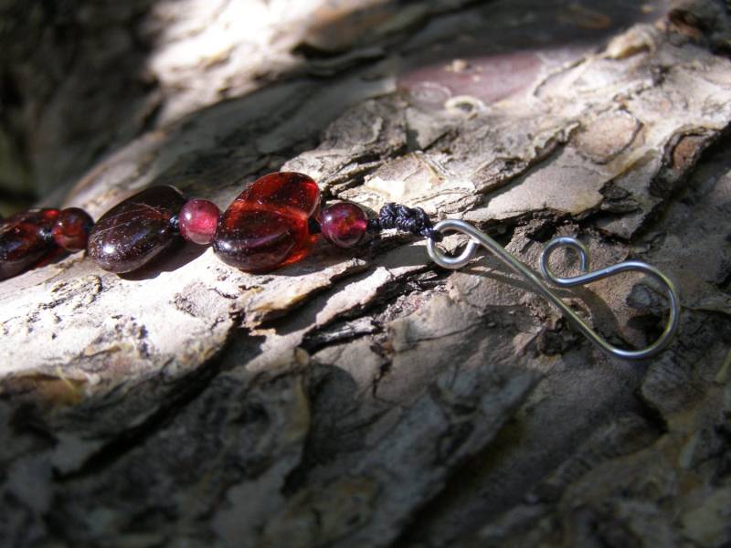 Granat Und Sterling Silber Armband Geknotet Granat Und Sterling Silber Armband Geknotet von wibis