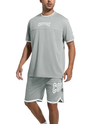 wiebdncj Herren Trainingsanzüge Workout Sets GYM Mesh Fußball Training Jersey Shorts für Basketball Laufen Jogging Outfits 61242-M wiebdncj Herren Trainingsanzüge Workout Sets GYM Mesh Fußball Training Jersey Shorts für Basketball Laufen Jogging Outfits 61242-M von wiebdncj