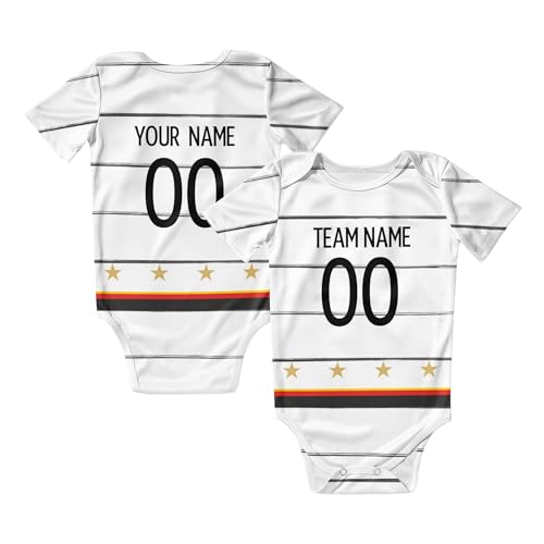 wieween Personalisiert Fußball Baby Strampler mit Name & Nummer Fussball Fans Babykleidung Für Jungen & Mädchen Bodysuit Geschenk 3 Monate-2 Jahre wieween Personalisiert Fußball Baby Strampler mit Name & Nummer Fussball Fans Babykleidung Für Jungen & Mädchen Bodysuit Geschenk 3 Monate-2 Jahre von wieween