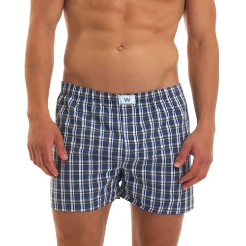 wihuma Herren Boxershorts 5er Pack Kariert American Style Webboxer Baumwolle Gewebt (DE/NL/SE/PL, Alphanumerisch, L, Mehrfarbig) von wihuma