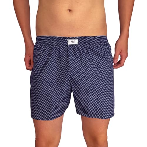 wihuma Herren Boxershorts American Style Webboxer Baumwolle Loose Fit Zufallsmix Mehrfarbig 5er Pack XL von wihuma