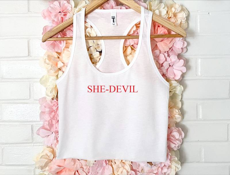 Teufelin Frauen Crop Tank Xs-2Xl von wildblacksheep