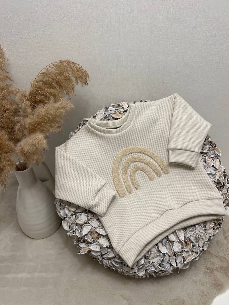 Oversize-Pullover Aus Waffel Jersey | Mit Regenbogen |Für Babys Und Kinder von wildknirps