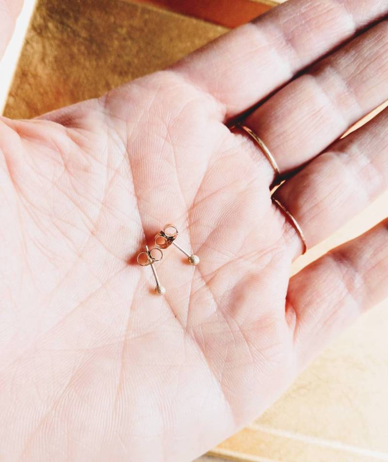 Recycelte Gold Ohrstecker 14K von wildlilymercantile