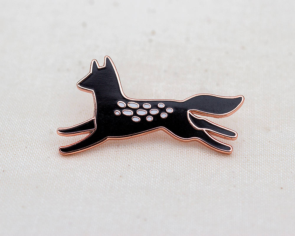 Black Wolf Fuchs Emaille Pin - Anstecknadel Badge Black Wolf Fuchs Emaille Pin - Anstecknadel Badge von wildship