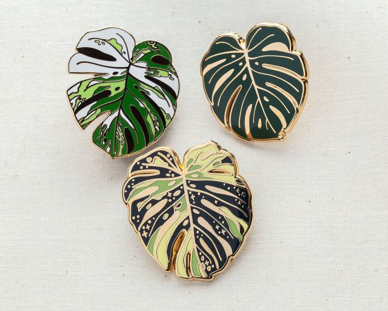 Monstera Emaille Pin - 3Er Set Monstera Emaille Pin - 3Er Set von wildship