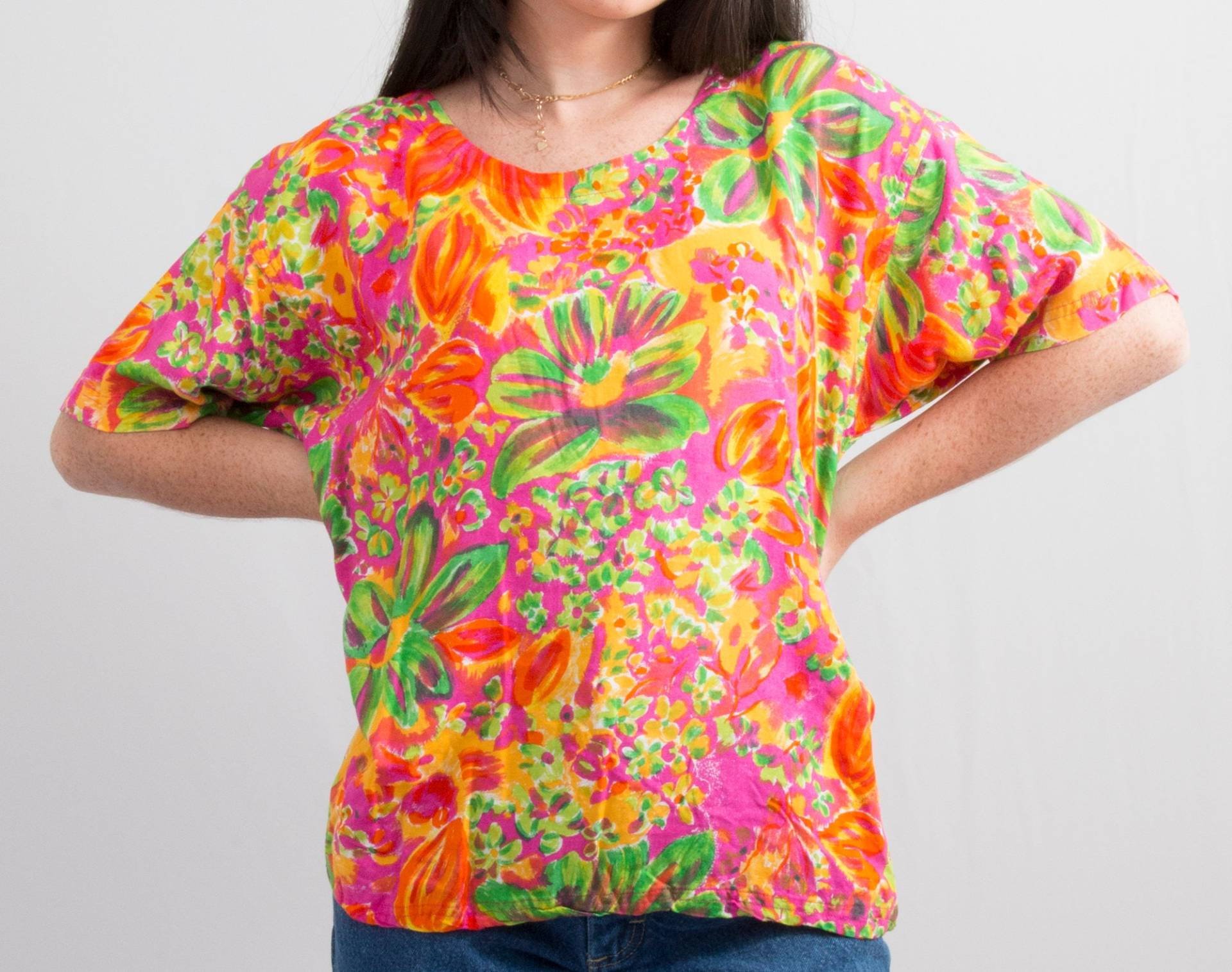 Vintage 80Er Jahre Hawaii Bluse Viskose Top, M/L Vintage 80Er Jahre Hawaii Bluse Viskose Top, M/L von wildsouls