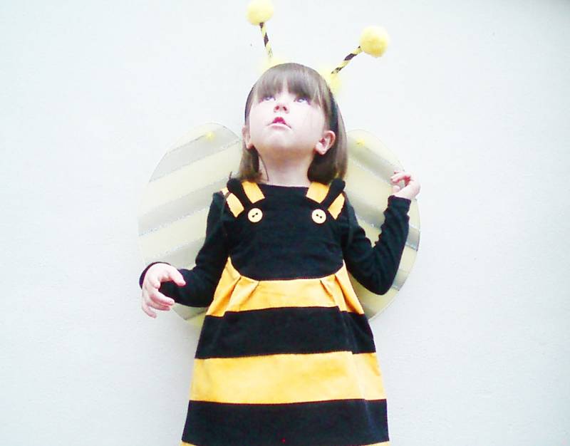 Honey Bee Hummel Kleinkind Mädchen Kleid-Größen 6M-1T-2T-3T-4T-5T-6T von wildthingsdresses