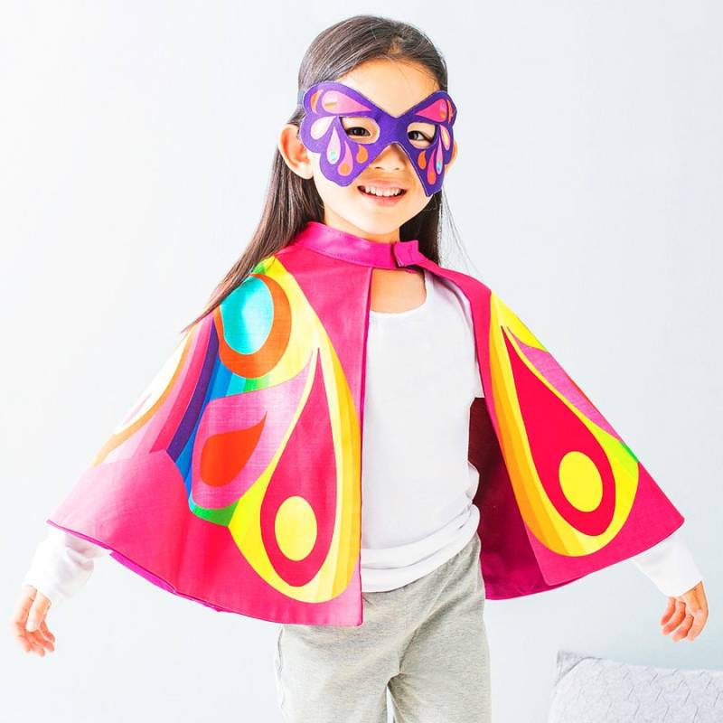 Kinder Schmetterling Superhelden Cape Und Maske Verkleiden Faschingskostüm Set von wildthingsdresses