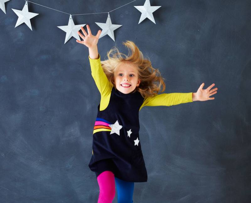 starburst Navy Pinafore Glitzerkleid von wildthingsdresses