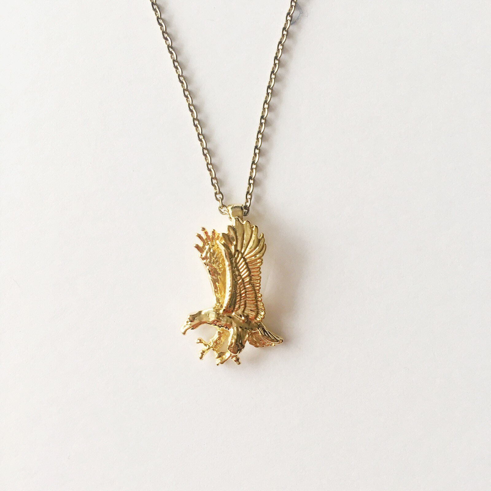 Gold Adler Halskette - Vintage Anhänger Layering Schmuck, Motorrad von wildthingvintage