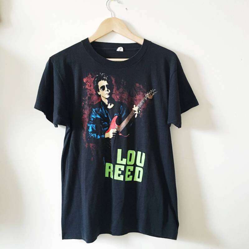 Vtg. Lou Reed 80Er Jahre Konzert-T-Shirt - Velvet Untergrund, Vintage-Rock-Tour-T-Shirts, L von wildthingvintage