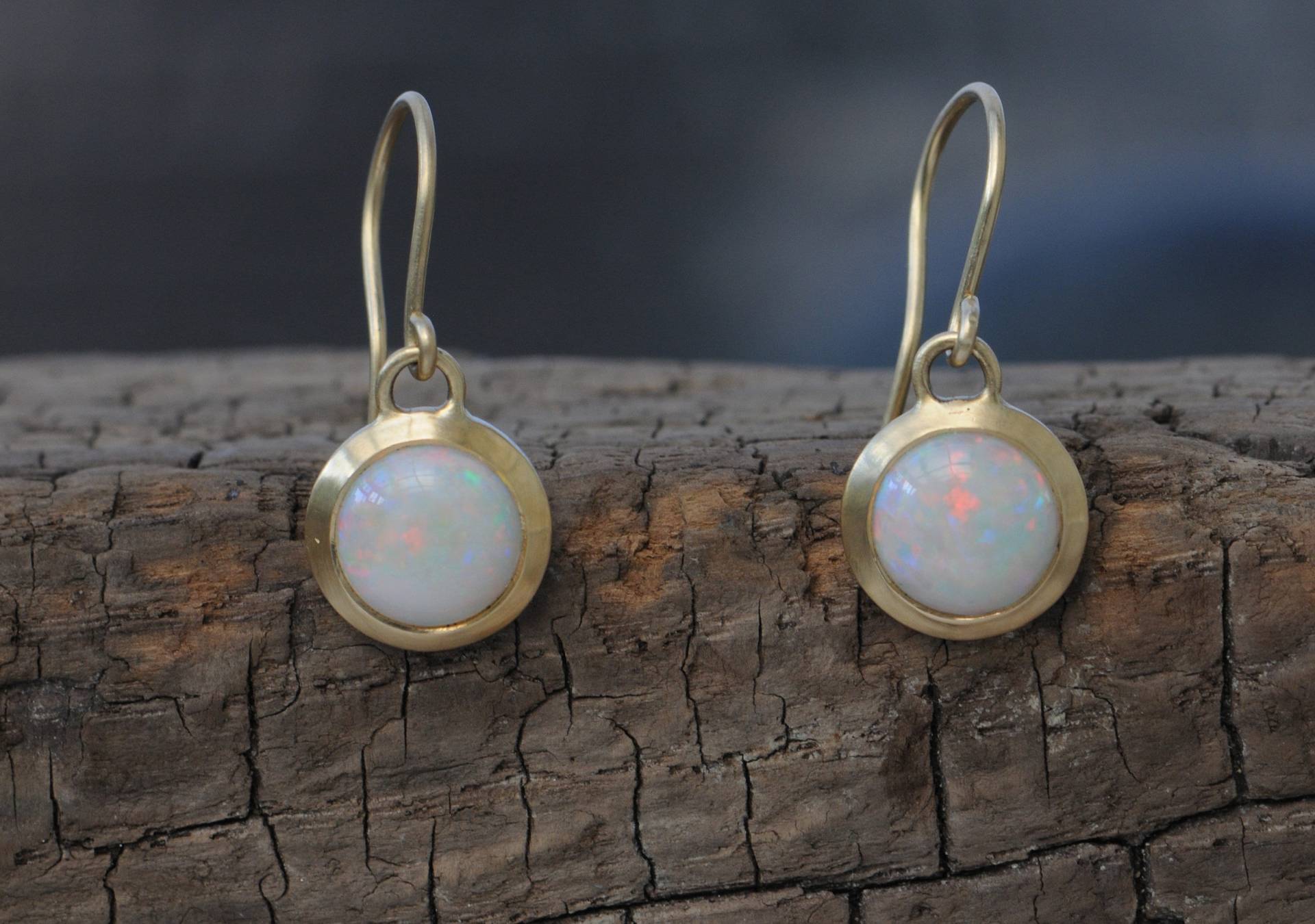 Opal Tropfen Ohrringe Aus 18K Gold, Geschenk Für Sie von williamwhite