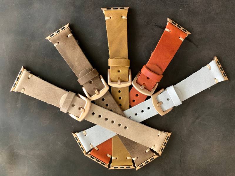 Apple Uhrenarmband, Handgefertigte Iwatch Lederarmbänder, Serie 11 - 1, Se, 49-46-45-44-42 Mm, 41-40-38 Mm Apple Uhrenarmband, Handgefertigte Iwatch Lederarmbänder, Serie 11 - 1, Se, 49-46-45-44-42 Mm, 41-40-38 Mm von willowist