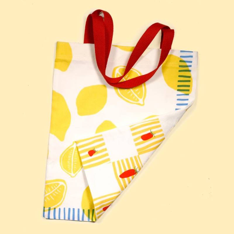 Wendbare Obst-Einkaufstasche - Zitronen & Tomaten Handgemachte Markttasche Aus Baumwolle Und Leinen Bunte Wiederverwendbare Einkaufstasche Limitierte Wendbare Obst-Einkaufstasche - Zitronen & Tomaten Handgemachte Markttasche Aus Baumwolle Und Leinen Bunte Wiederverwendbare Einkaufstasche Limitierte von willowship