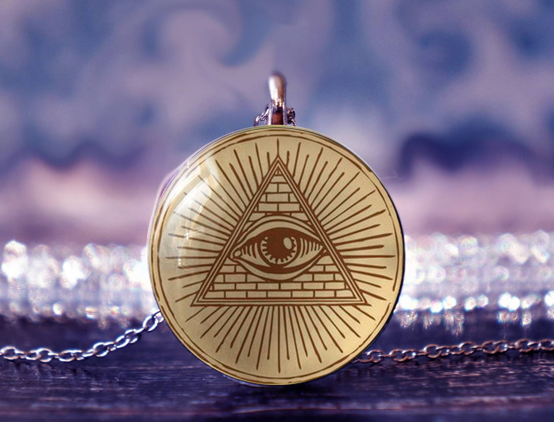 Allsehendes Auge , Der Vorsehung Illuminati Anhänger Halskette Schmuck Augenanhänger von willowtail