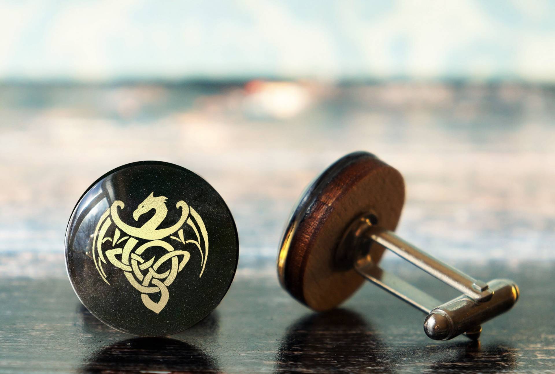 Drachen Schmuck, Geschenk, Manschettenknüpfe, Accessoires von willowtail