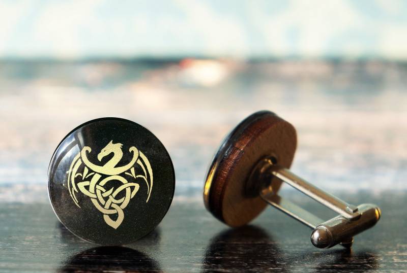 Drachen Schmuck, Geschenk, Manschettenknüpfe, Accessoires von willowtail