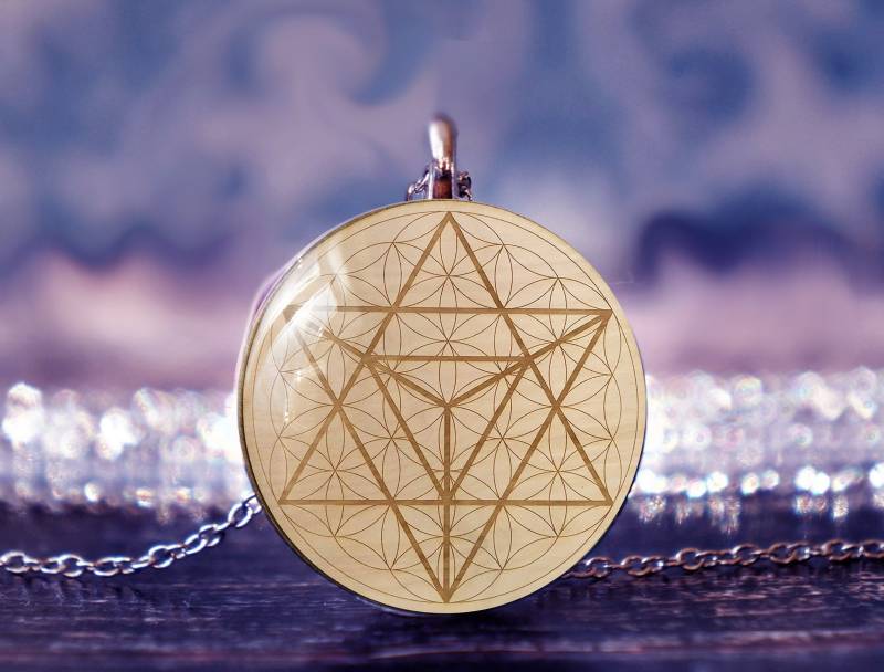 Heilige Geometrie , Merkaba Kette Kabbalah Schmuck Blume Des Lebens Stern Tetraeder von willowtail