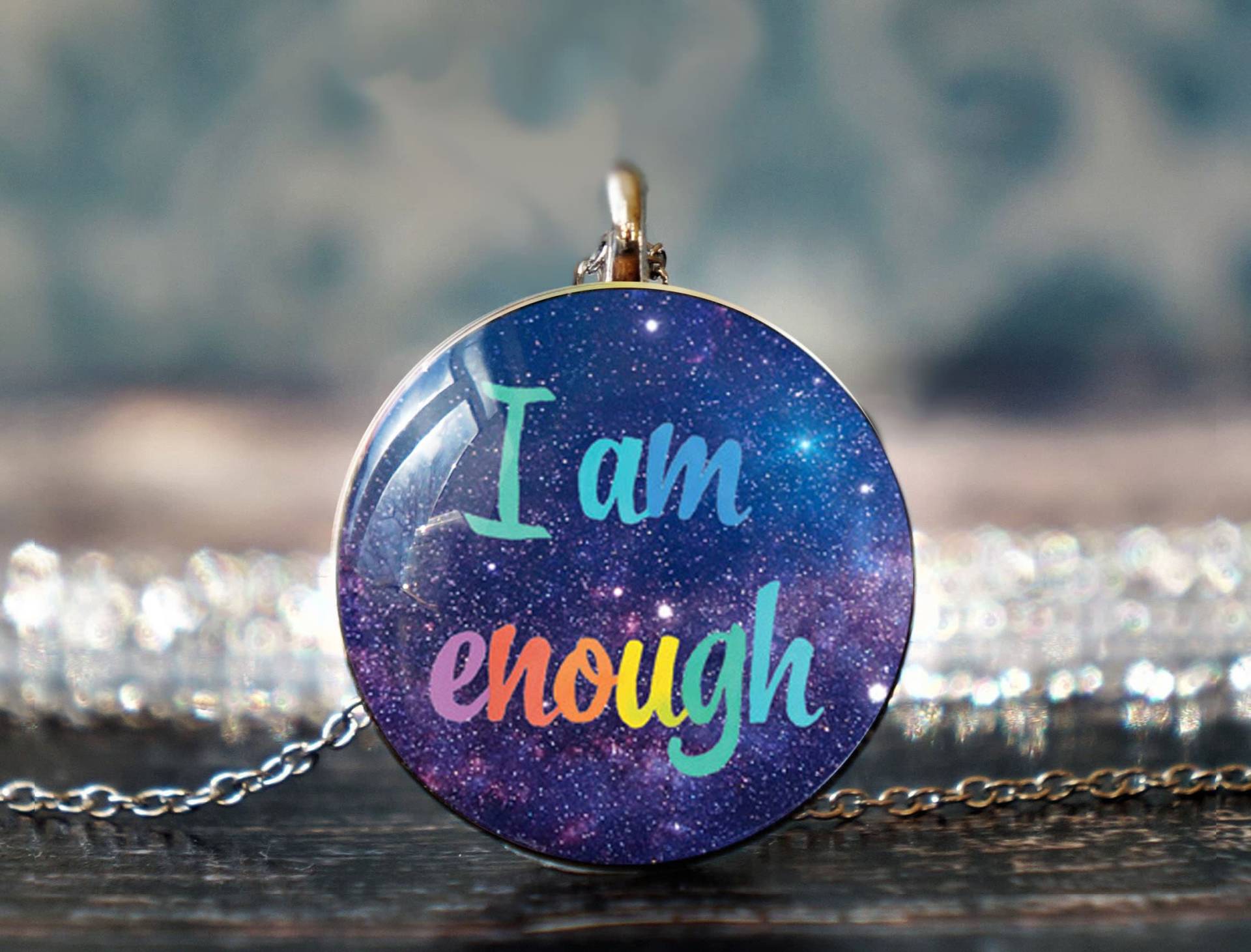 Ich Bin Genug Schmuck, Affirmationskette, Inspirierendes Geschenk, Motivationsschmuck, Affirmationsschmuck, Halskette von willowtail