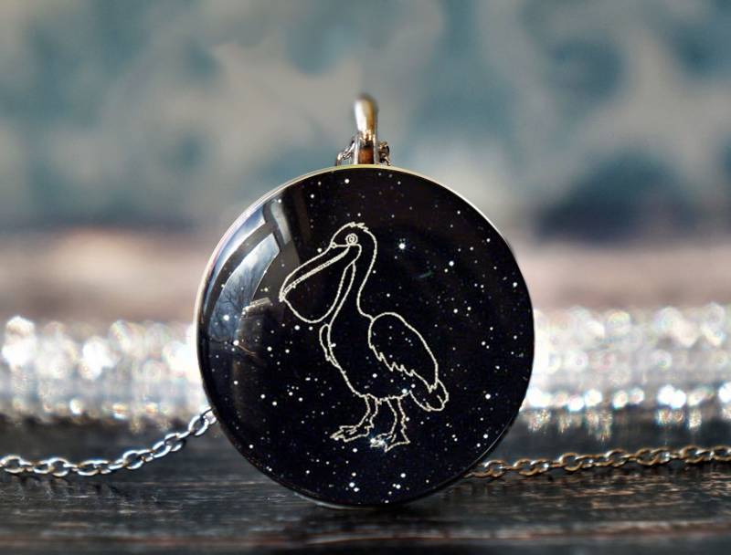 Pelikan Anhänger, Schmuck, Charm, Geschenk von willowtail