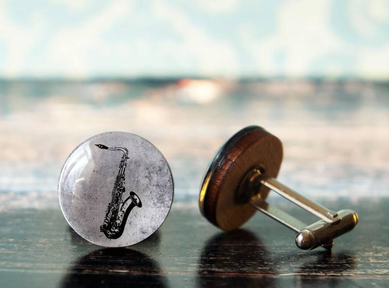 Saxophon Manschettenknöpfe , Musik Musiker Geschenk Saxofonspieler Sax Player von willowtail