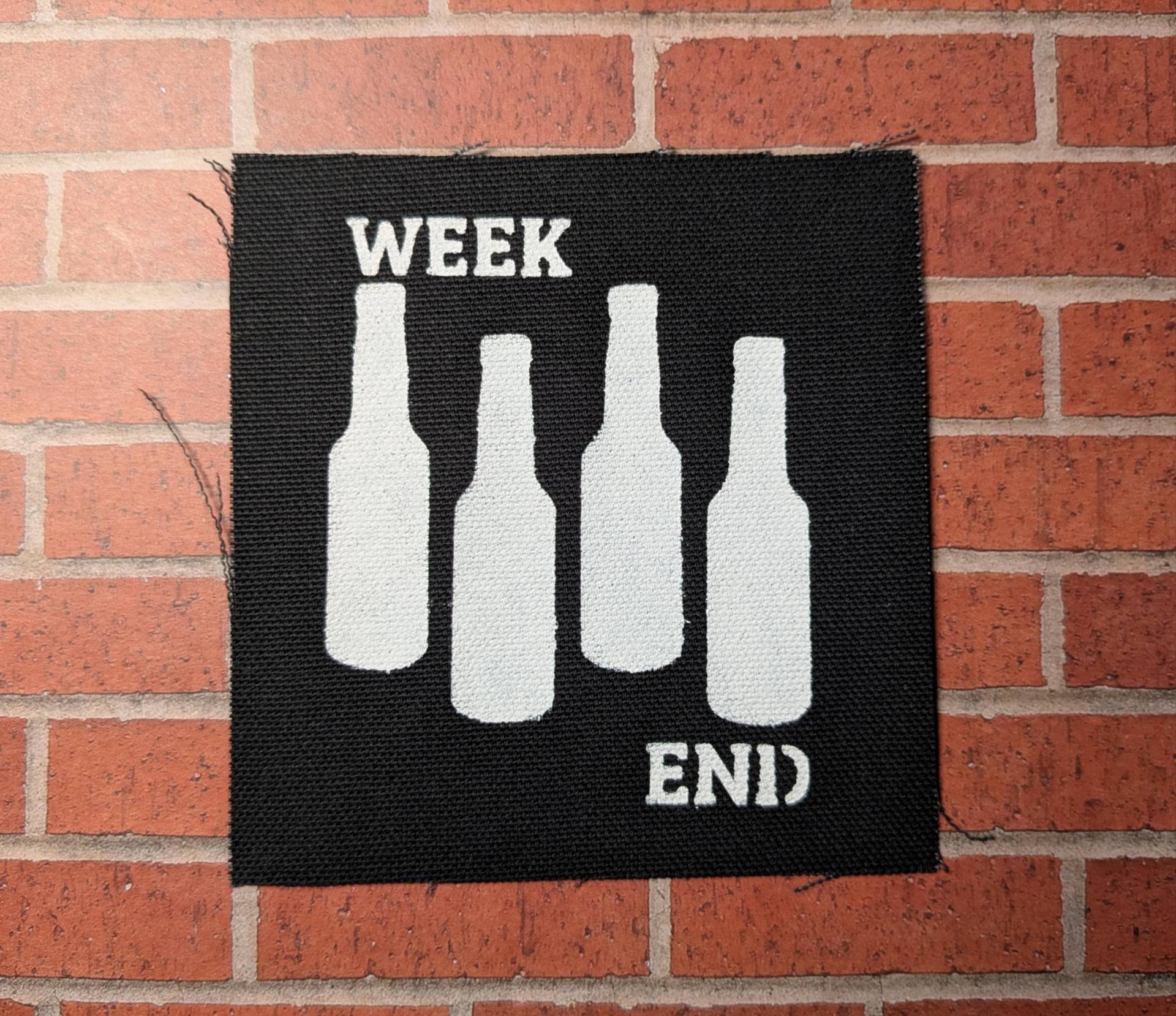 Handgemalter Punk-Aufnäher Zum Aufnähen Black Flagge Parodie - Heavy Metal Kampfwesten | Jacken Rucksäcke von willyDApatchMaker