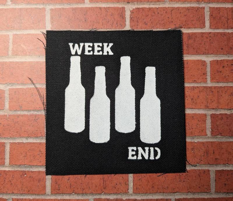 Handgemalter Punk-Aufnäher Zum Aufnähen Black Flagge Parodie - Heavy Metal Kampfwesten | Jacken Rucksäcke von willyDApatchMaker