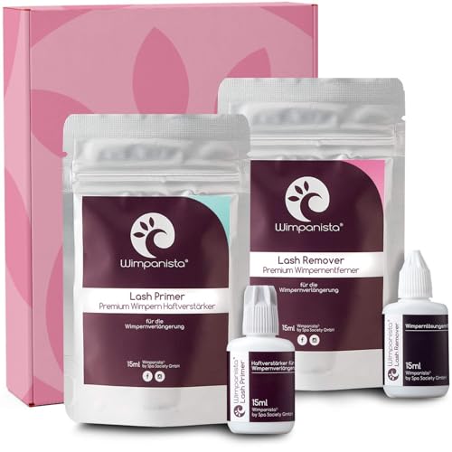 Wimpanista® Wimpern Lash Primer (Haftverstärker) und Lash Remover im Set, je 15ml, für die Wimpernverlängerung von Wimpanista
