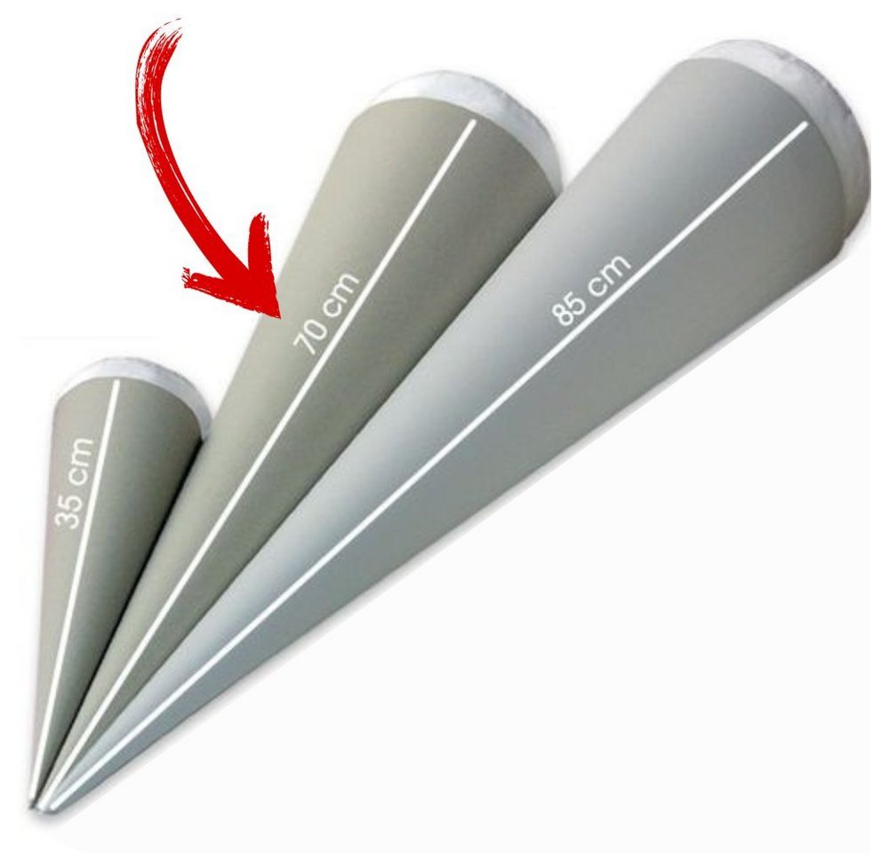 windeltou - MACH DEINS DRAUS Schultüte Schultüten-Bastelset: Premium Papprohling & Kissen (35cm, 70cm, 85cm), Kissen hergestellt in Deutschland von windeltou - MACH DEINS DRAUS