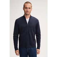 Baumwoll-Blouson-Zip-Jacke Florino mit Cashmere in Navy von windsor.