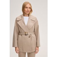 Baumwoll-Double-Weave-Trench-Jacke in Taupe von windsor.