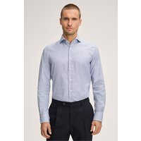 Baumwoll-Hemd Trivo in Blau-Weiss strukturiert von windsor.