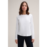 Baumwoll-Interlock-Longsleeve in Weiß von windsor.