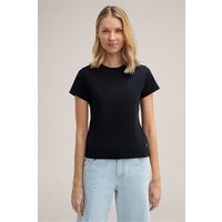 Baumwoll-Interlock T-Shirt in Schwarz von windsor.