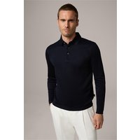 Baumwoll-Langarm-Poloshirt Frido in Navy von windsor.