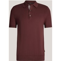 Baumwoll-Polo-Shirt Cashmilo mit Cashmere und Seide in Bordeaux Rot von windsor.