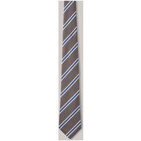 Baumwollmix-Krawatte mit Seide in Taupe gestreift von windsor.